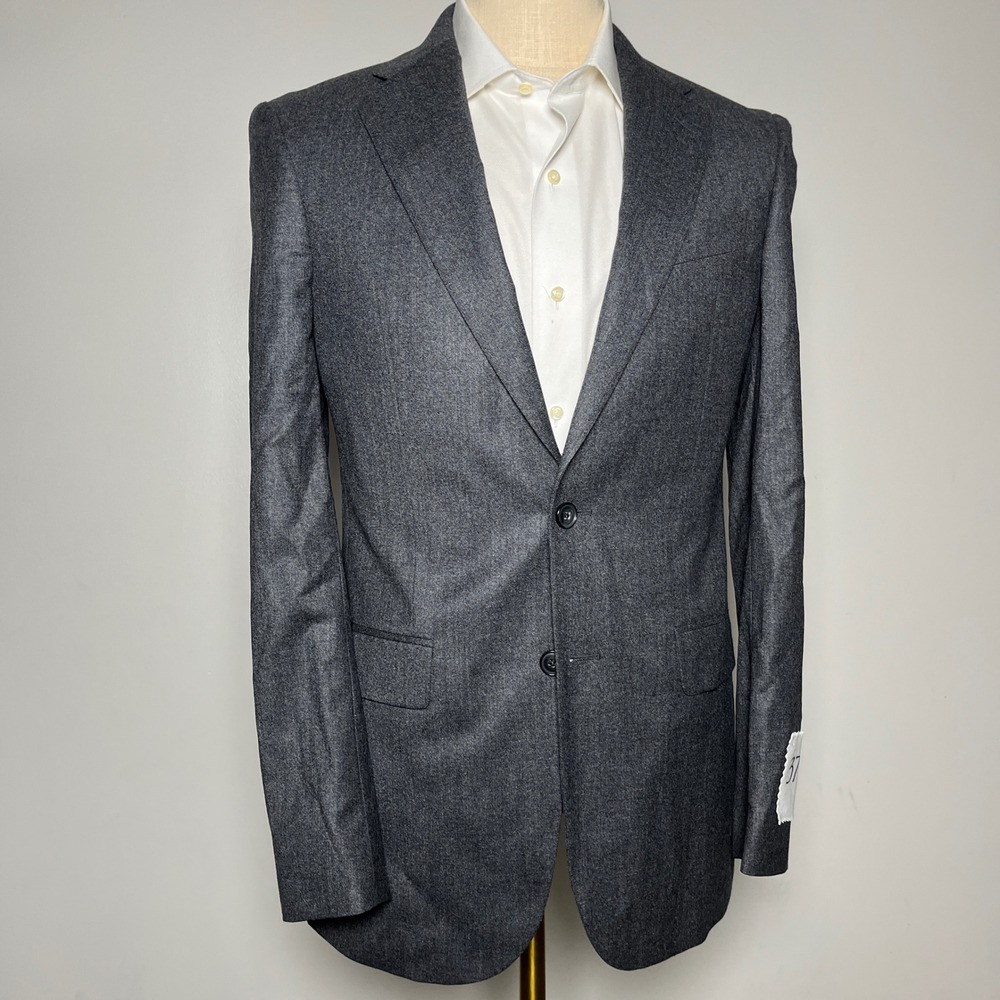 Jos. A. Bank Reserve Blazer‎ Mens 37L Charcoal Gray Solid Wool Super 120s